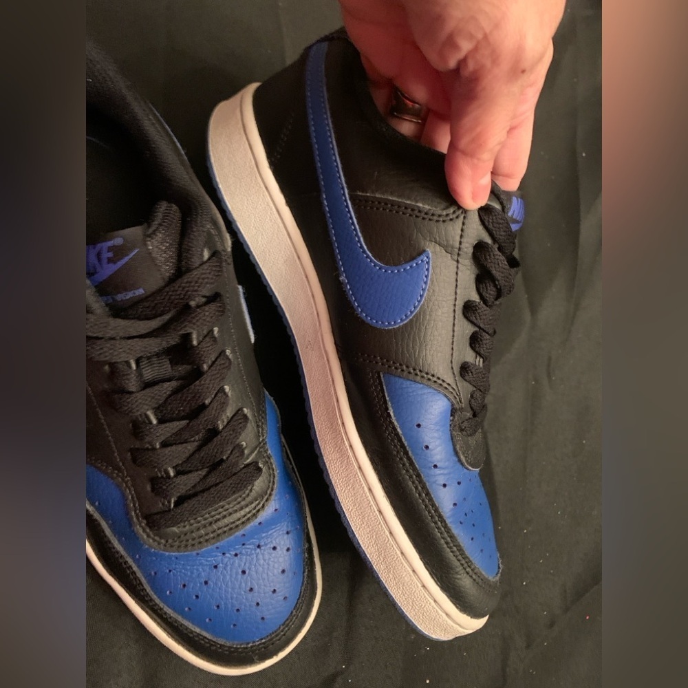 Nike Court Vision Low, Size 6.5 Men’s , Black and Royal Blue. Preloved. - Picture 8 of 11